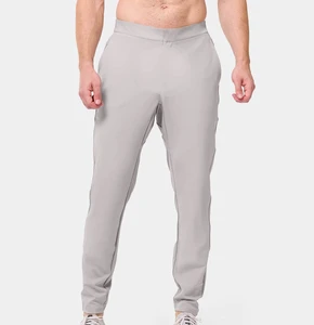 Mid Waisted Simple Mens Yoga Leggings Elastic Waist Closure Solid Pattern Cotton Bamboo Fiber Four Way Stretch Lightweight