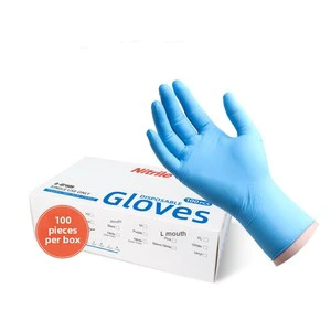 Customizable Food Grade 3mil Disposable Nitrile Gloves Powder-Free Waterproof Oil Resistsnt Gloves Pure Nitrile Safety Gloves