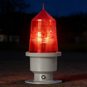 Smart Remote Control Aviation Obstacle Light LED Flight Safety Warning Beacon for Tower Building Bridge
