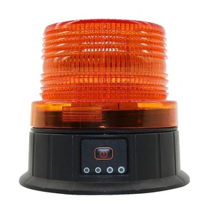 Wetech Portable LED Emergency Beacon Siren Lamp Wireless Rechargeable Flashing Amber Revolving Warning Light With Magnetic Base