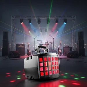 9CH LED RGBW Stage Light with DMX512 Wireless Sound Control Rechargeable Battery 7 Hours for DJ Parties Stage Events