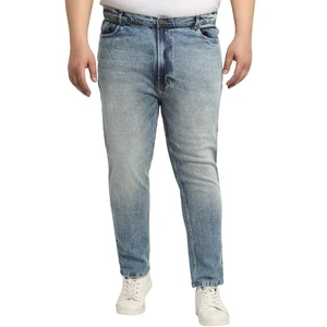 Plus Size Men Slim Fit Eco-Friendly Vintage Denim Jeans Durable Soft Cotton Comfy Everyday Casual Wear Work Daily Fashion