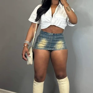 Summer Streetwear Women Jeans Denim Shorts