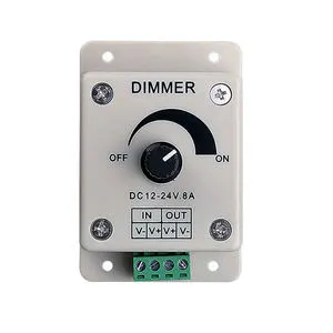 SY LED Dimmer Switch DC 12V 8A Adjustable Brightness for Lamp Bulb Strip Drivers Plastic 3-Year Warranty