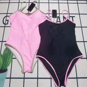One-Piece Swimwear for Women Solid Pattern Wearable Swimsuit