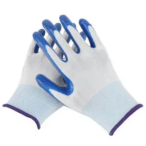 Durable Non-Slip Wear-Resistant Industrial Gloves Blue Nitrile Gloves