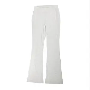Women's Cotton Polyester Blend High Waist Wide Leg Regular Fit Formal Pants Soft Breathable Wrinkle Resistant Autumn Trousers