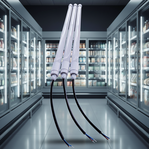 OEM DC24V T8 Freezer LED Light 2ft 3ft 4ft 5ft IP65Led Cooler Door T10 Led Tubes Light 220V Double Row Shop Lights Fixture