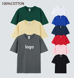 Wholesale High Quality 100% Cotton 220g Graphic Tshirts Plus Size Plain Custom Printing Oversized Blank Custom T-Shirt