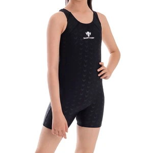 Factory Customization Professional Children's Girls One-Piece Swimsuit Anti-UV Quick Dry Spandex/Nylon Beachwear Swimwear 7-16