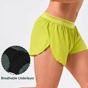 Custom Men Women Quick Dry Breathable Athletic Workout Gym Sports Shorts With Pockets Seamless Running Shorts Active Bottoms