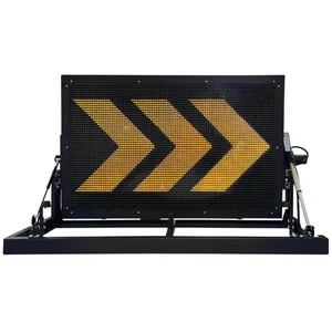 Mobile Vehicle-Mounted Folding LED Traffic Variable Message Board With Amber Lights