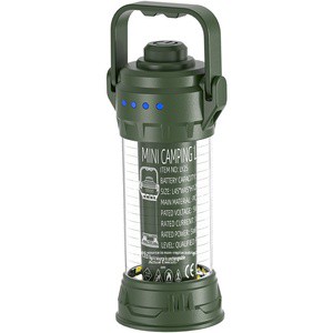 Cross-border New White Yellow Red Three Light Source Atmosphere Camping Lamp LED Outdoor Camping Long Battery Life Rechargeable