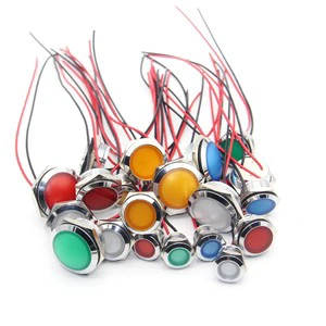 12mm 16mm 19mm 22mm IP67 Waterproof Metal LED Lamp Indicator with Double & Single Color Options 40000 Hours Lifespan