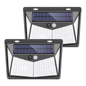 208 LED Solar Light Motion Sensor Wall Lamp Led Solar Outdoor IP65 Waterproof Wide Angle Security Lighting for Garden