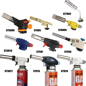 Butane Torches Flame Gas Adjustable Flame Control Copper Handheld Flamethrower Household Flame Igniter For Kitchen