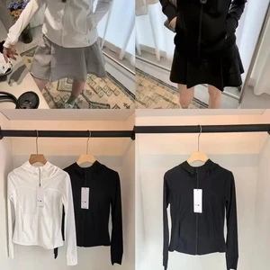 Sun protection Jacket with Hood and Sleeves, Slimming Effect, Suitable for Spring and Summer, Cool and Smooth Fabric Outdoor Fit
