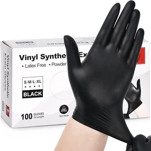 Custom Cleaning Beauty Salon Nail Art Tattoo Nitrile Vinyl Gloves Disposable Powder Free Kitchen Nitrile Vinyl Synthetic Gloves