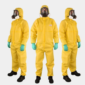 C6 Grade 87g HDPE Type3B 4B Nuclear Radiation and Heavy Chemical Disposable Protective Coverall