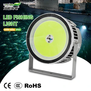 Hot Sale 500-600W COB LED Fishing Lamp Marine Lights Fish Attract Squid Tuna Top Glow Cyan Green LED Fishing Lights for Boat