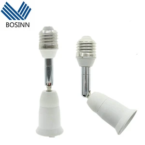 Adjustable 4.5 Inch Extension Medium Screw Base Light Converter Lamp Socket Holder E26/E27 Socket Extender Lamp Bases Holders