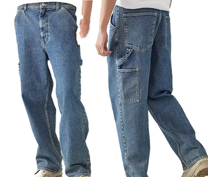 Wholesale Men Plus Size Straight Big Tall Denim Pants Stretch Trousers for Men Regular Fit Eco-Friendly Breathable Manufacturer