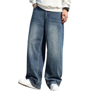 Different Style Men's Windproof 100% Cotton Plus Size Quick Dry Breathable Straight Oversize Casual High Denim Jeans Customized