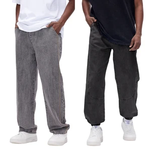 Gingtto High Street Fashion Straight Denim Men Trousers Men'S Baggy Jeans