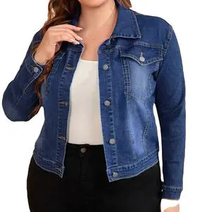 denim jacket 2026 Denim Jacket for Women Girls Long Sleeves Wholesale OEM Cropped Breathable Women's Denim Jackets Low Price