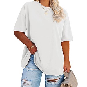 Women's Plus Size T-Shirts Oversized Tees Summer Half Sleeve Crew Neck Tunic Tops