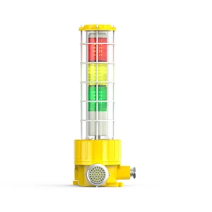 ATEX WF2 IP65 IP66 Buzzer Alarm Sound Light Multi-colors 3 Layers Custom Explosion Proof Warning Light for Oil and Gas