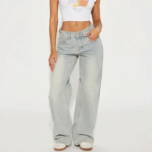 OEM/ODM Women's Pants Back Cinch Baggy Jeans Light Wash Blue Wide Leg Denim Pants Vintage Tinted Streetwear Trousers Factory