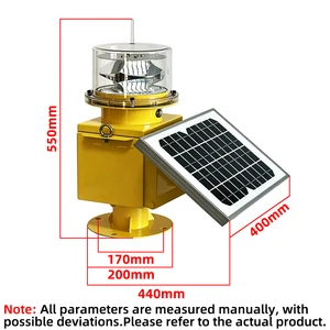 Outdoor Waterproof Solar Aircraft Warning Light High Visibility Design