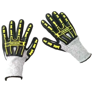 Stock Wholesale Ekai Level 5 Cut Resistant TPR Anti-Collision Mechanic Gloves Anti-Puncture Anti-Impact Rescue Petroleum Gloves
