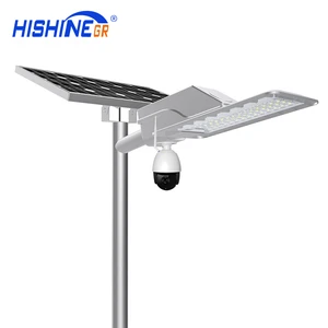 12MP Wifi Security Camera Led Luminaire 4G Solar Powered Camera Dual Lens Solar Camera on LED Solar Street Lamp HD