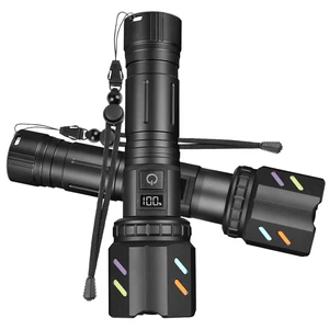 Light up Cigarette 30w Led Brightest Rechargeable Flashlights High Lumens Tactical Flashlight Waterproof Torch for Emergency