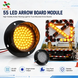 Wholesale Direct IP68 Waterproof 55 LED Amber Circular Arrow Board Beacon Module Signal Lamp For Truck Traffic Control