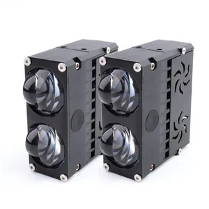 Car Light Accessories Auto Grille Light 3000K Led Grille Light With Double Laser Lens Biled Projector Lens