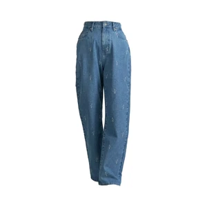 Women's Casual Breathable Eco-Friendly Washable Denim Jeans High Street Hip Hop Streetwear Wide Leg