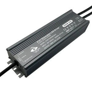 High Quality SAA 4 In 1 Dimmable 0-10V/1-10V/10V PWM/Potentiometer 200W LED Dimmable Driver IP67 Waterproof DC24V