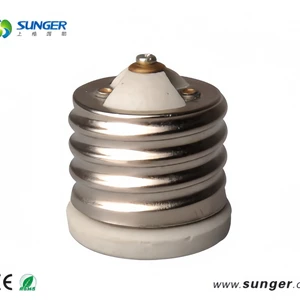 Durable E40 E27TC Ceramic Aluminum Flame Retardant PBT Screw Lamp Converter Adapter Bulb Socket Holder with 2-Year Warranty