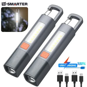 Portable Waterproof Work Light Flashlight with 1000 Lumens 800mAh Rechargeable Battery Adjustable Zoom ABS Body LED Bulb IP65