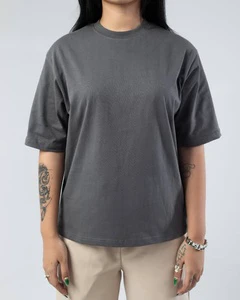 Customized Logo Women's Plus Size Short Sleeve T-Shirt Premium Quality 240 GSM Plain Solid Colors New Design Drop Shoulder Made
