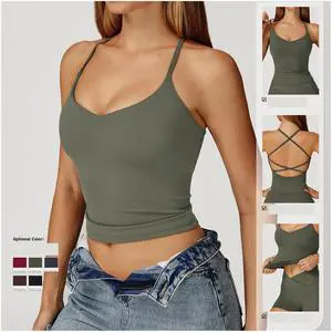 Vest Multi-color Bike Lightweight Soft Plus Size Funky Gym Wear Christmas Sculpt OEM High Supportcom Workout Yoga Vest