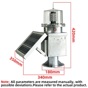 Solar Aviation Obstruction Light 1800cd Medium Intensity LED Aircraft Warning Light For Tower Crane & High Building