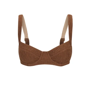 2026 New Custom Logo Fashion High Quality Eco Friendly Latte Tie Back Bra High Waist Bottom Swimwear Wholesale.