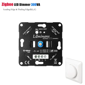 EU Standards Zigbee Smart Dimmer Switch Life App Wireless Lighting Control 300W LED Dimmer