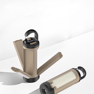 Waterproof Camping Tent Flashlights with Foldable Design, Outdoor Portable Rechargeable LED with Hook Camping Light