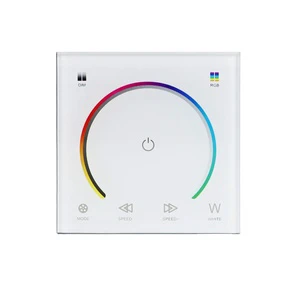 Touch Panel Wall-Mounted Smart LED Dimmer 12V 24V RGB RGBW 86*86mm Strip Light Dimmer for 4A COB LED Strip Smart Controller