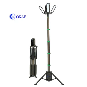 Tripod Mounted Telescopic Flood Light - Portable Height Adjustable LED Area Lighting For Outdoor Events & Emergency
